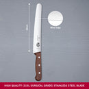 Victorinox, Bread & Pastry Knife for Dining and Vegetable Chopping, Wavy Edge, 22 cm, Maple Wood, Swiss Made