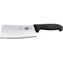 Victorinox Fibrox Handle Stainless Steel Kitchen Cleaver, Serrated Edge, Black, 19 cm, Swiss Made