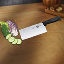 Victorinox Fibrox Handle Stainless Steel Kitchen Cleaver,Straight Edge, 18 cm, Black, Swiss Made