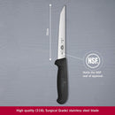 Victorinox Fibrox Handle Stainless Steel Boning Knife, Fish & Meat Knife,15 cm, Yellow, Swiss Made