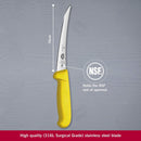 Victorinox Fibrox Boning Knife, Stainless Steel Dual Non-Slip Grip Fibrox Handle, Yellow, 15cm, Swiss Made