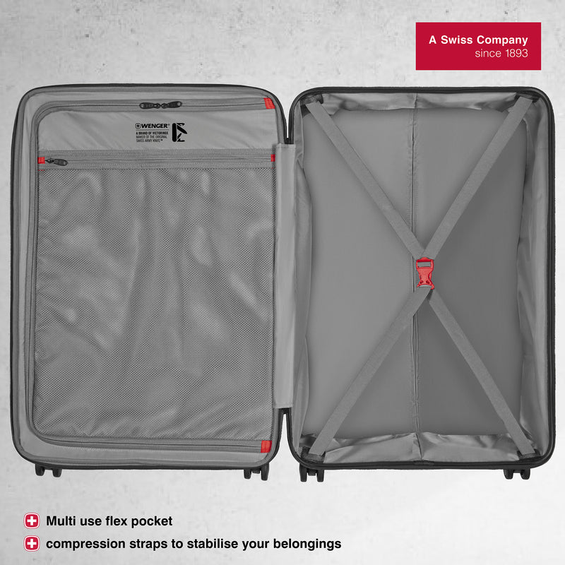 Wenger Pegasus Large Hardshell Suitcase, 99 Litres, Salsa, Swiss designed-blend of style & function