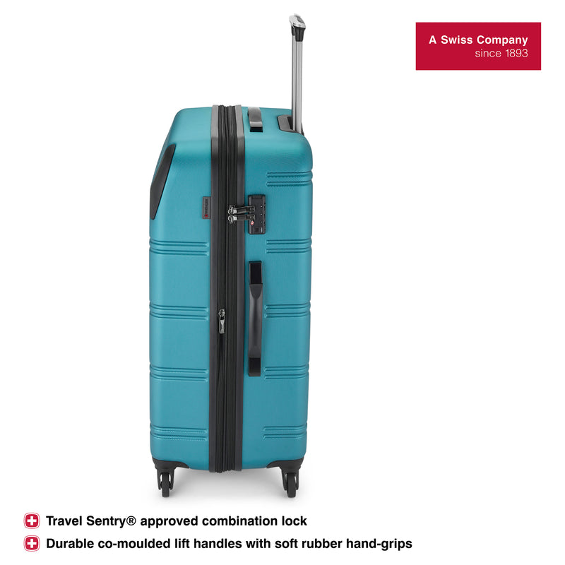 Wenger Static Large Hardside Suitcase, 106 Litres, Fresh Blue, Swiss designed