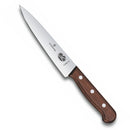 Victorinox Swiss Fibrox Stainless Steel Carving Knife, Straight Blade, Wooden, 15cm, Swiss Made
