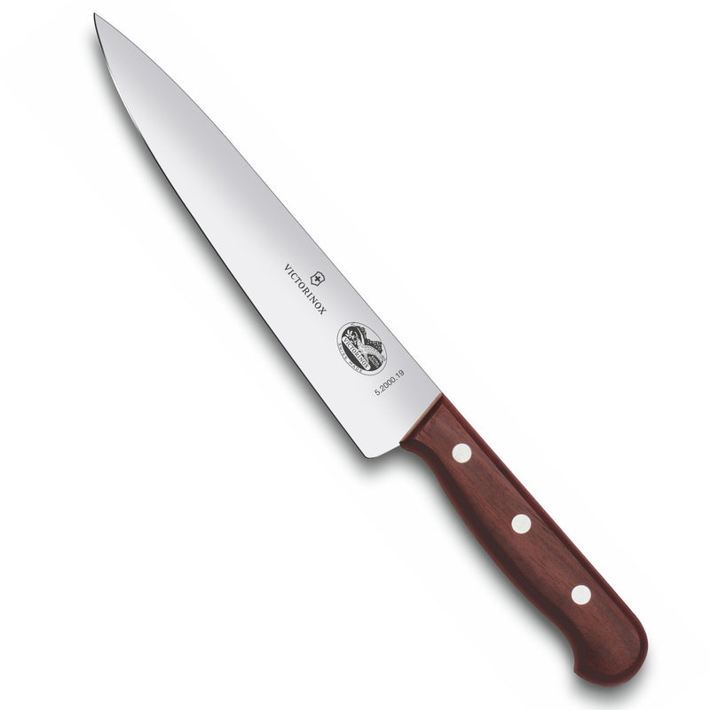 Victorinox "Grand Maitre" Stainless Steel Carving Knife, Straight Blade, Wooden, 19 cm, Swiss Made