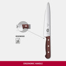 Victorinox "Grand Maitre" Stainless Steel Carving Knife, Straight Blade, Wooden, 19 cm, Swiss Made