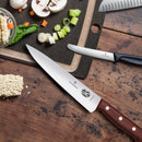 Victorinox "Grand Maitre" Stainless Steel Carving Knife, Straight Blade, Wooden, 19 cm, Swiss Made