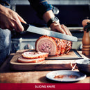 Victorinox Fibrox Handle Stainless Steel Slicing Knife, Straight Edge with Round Tip, Black, 30 cm