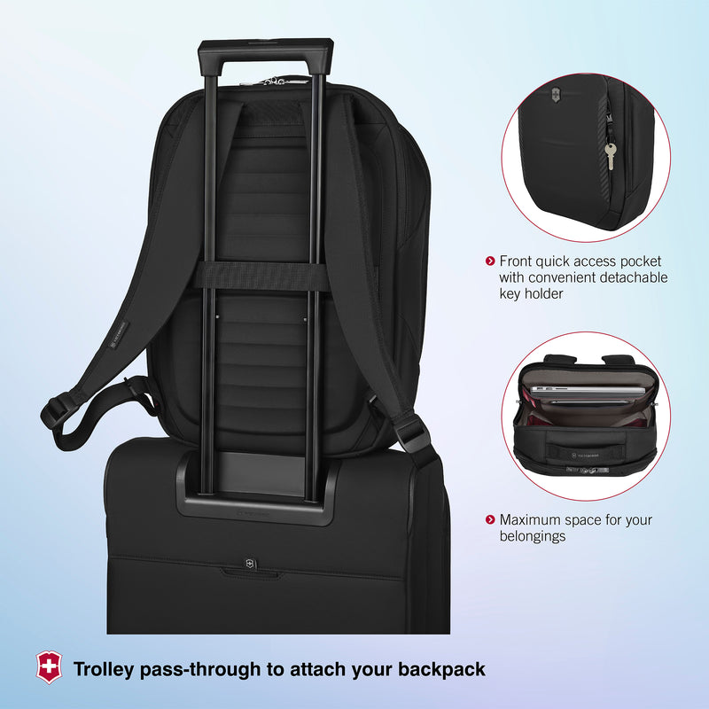 Victorinox, Crosslight Travel Backpack, With 15.6 Inch Laptop Pocket, 20 litres, Black