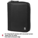 Victorinox Altius Alox, Leather Clutch Wallet, Black