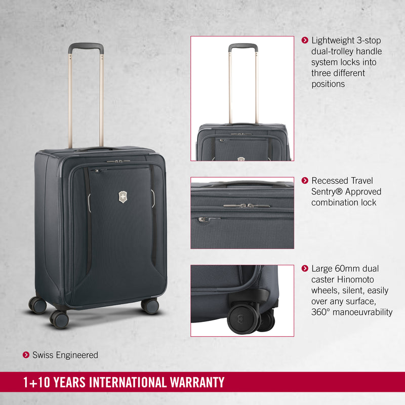 Victorinox Werks Traveler 6.0 Softside Medium Case Travel Trolley Suitcase Grey