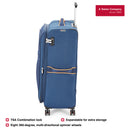 Wenger Fiero-Pro Large Softside Suitcase, 116 Litres, Blue/Orange, Swiss designed-blend of style & function