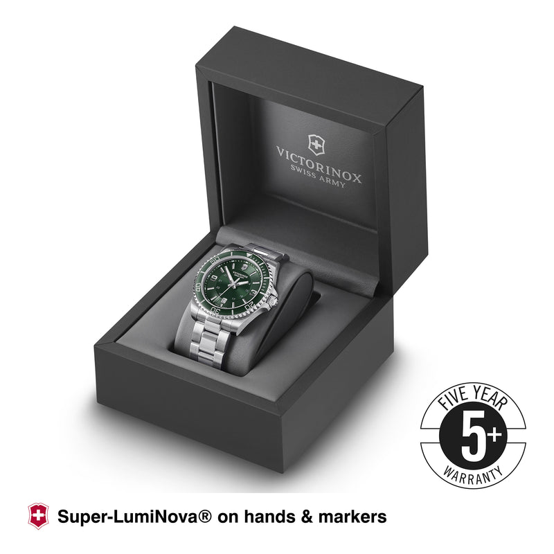 Victorinox Swiss Made Maverick , 43mm, Green Dial, Stainless Steel Men's Watch