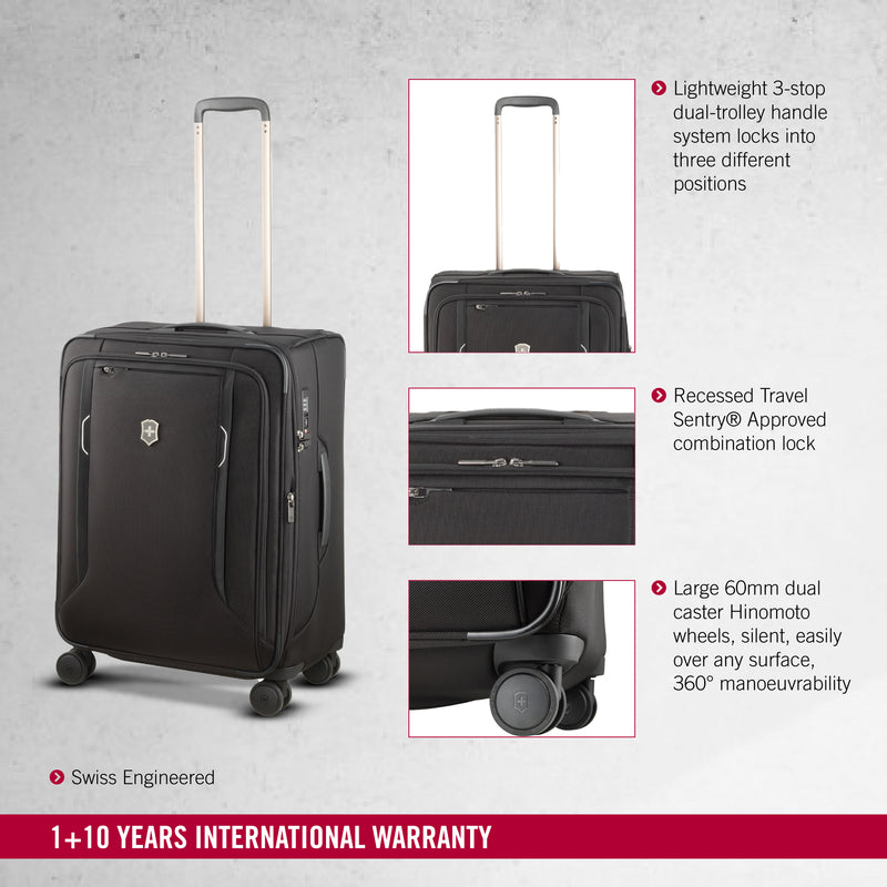 Victorinox Werks Traveler Softside Medium Travel Trolley Suitcase Black