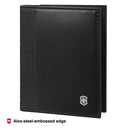Victorinox Altius Alox,Leather Bi-Fold Card Case, Black