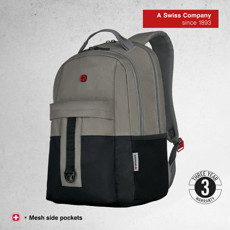Wenger ERO ESSENTIAL 16'' Backpack (20 Litres) Swiss Designed Grey/Black