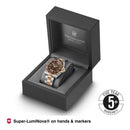 Victorinox Swiss Made Maverick , 43mm, Brown Dial, Stainless Steel Bicolour Men's Watch