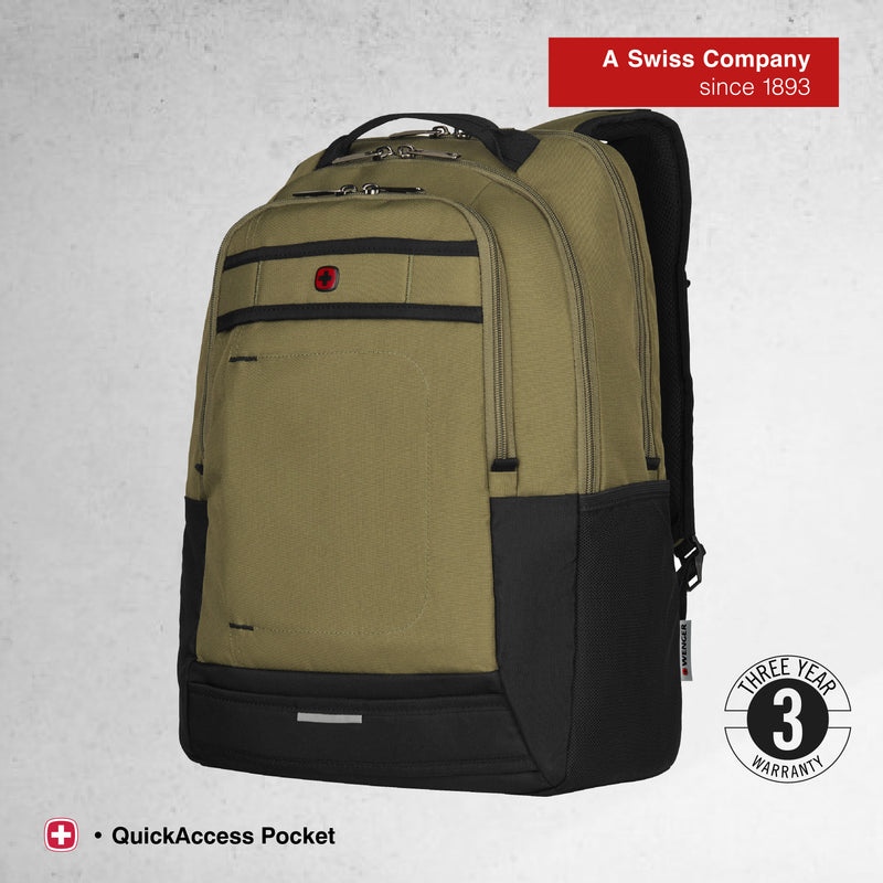 Wenger CRINIO 16'' Laptop Backpack (24 Litres) Swiss Designed - Olive