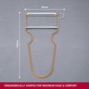 Victorinox Swiss Made Multipurpose REX Peeler/ Vegetable SCRAPPER, Normal Straight Edge, Aluminium Cinnamon