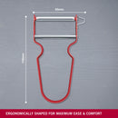 Victorinox Swiss Made REX Peeler/ Vegetable Scrapper Normal Straight Edge Aluminium red