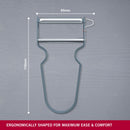 Victorinox Swiss Made Multipurpose REX Peeler/ Vegetable SCRAPPER, Normal Straight Edge, Aluminium Blueberry