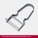 Victorinox Swiss Made Multipurpose REX Peeler/ Vegetable SCRAPPER, Normal Straight Edge, Aluminium Blueberry