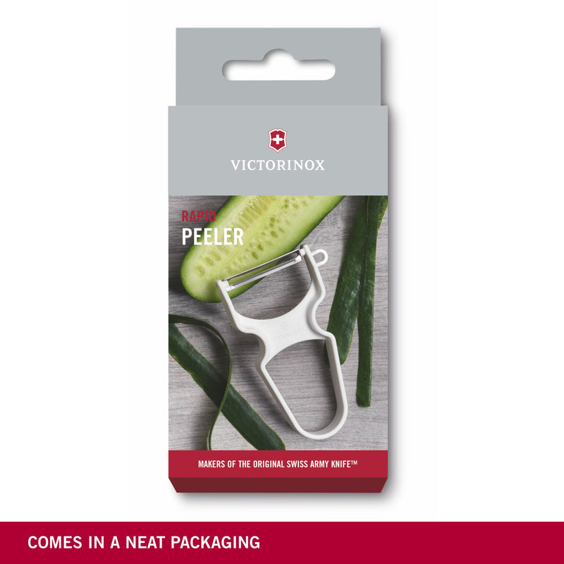Victorinox, Multipurpose RAPID Peeler/ Vegetable SCRAPPER Normal Straight Edge, White, Swiss Made