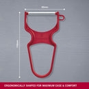 Victorinox, Multipurpose RAPID Peeler/ Vegetable SCRAPPER, Normal Straight Edge, Red, Swiss Made