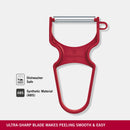 Victorinox, Multipurpose RAPID Peeler/ Vegetable SCRAPPER, Normal Straight Edge, Red, Swiss Made