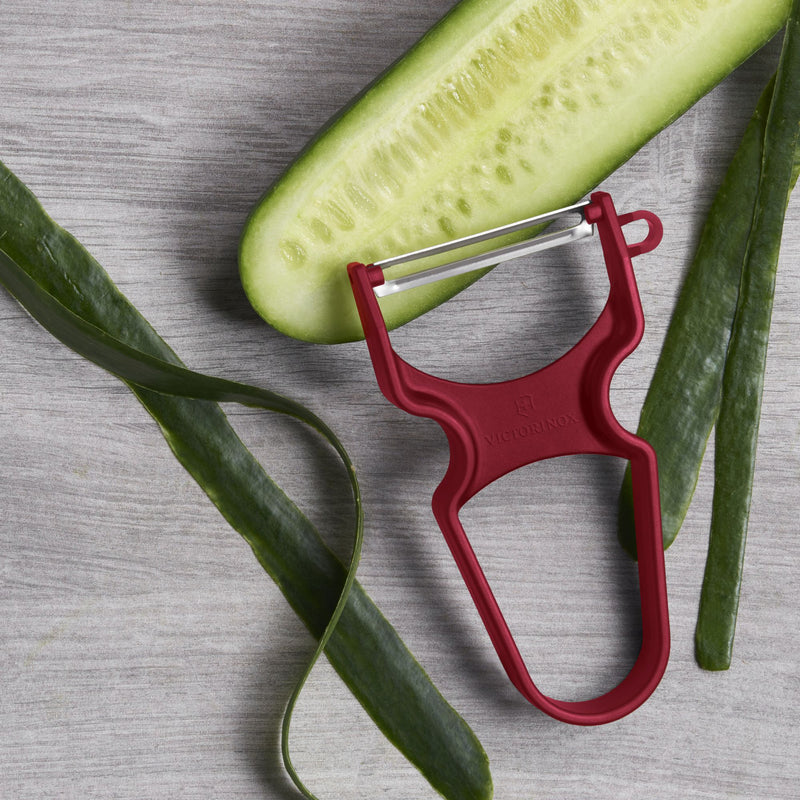 Victorinox, Multipurpose RAPID Peeler/ Vegetable SCRAPPER, Normal Straight Edge, Red, Swiss Made