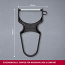 Victorinox Swiss Made Multipurpose RAPID Peeler/ Vegetable SCRAPPER, Normal Straight Edge, Black