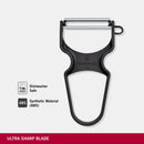 Victorinox, Multipurpose RAPID Peeler/ Vegetable SCRAPPER, Serrated Edge, Black, Swiss Made