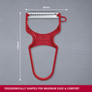 Victorinox, Multipurpose RAPID Peeler/ Vegetable SCRAPPER, Julienne Edge, Red, Swiss Made
