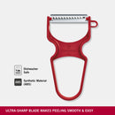 Victorinox, Multipurpose RAPID Peeler/ Vegetable SCRAPPER, Julienne Edge, Red, Swiss Made