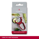 Victorinox, Multipurpose RAPID Peeler/ Vegetable SCRAPPER, Julienne Edge, Red, Swiss Made