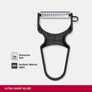Victorinox Swiss Made Multipurpose RAPID Peeler/ Vegetable SCRAPPER, Julienne Edge, Black