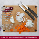 Victorinox Swiss Made Stainless Steel Swiss Classic Kitchen Knife (Set of 3) Serrated and Straight Edge Knives,   Black