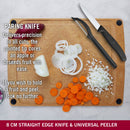 Victorinox Swiss Made Swiss Classic Stainless Steel Knife Set-11/8 cm Wavy/Straight Edge,Universal Peeler,Black