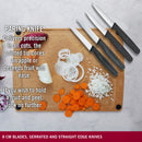 Victorinox Swiss Made Swiss Classic Set of 6 Knife Set - Stainless Steel Paring Knives, Black