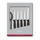 Victorinox Swiss Made Swiss Classic Set of 6 Knife Set - Stainless Steel Paring Knives, Black