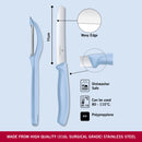 Victorinox Carbon Steel "Trend Colours Special Edition" 11cm Wavy Edge Knife/Peeler, Duck Egg Blue, Swiss Made