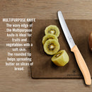 Victorinox Carbon Steel "Trend Colours Special Edition" 11 & 8cm Wavy/Straight Edge,Peeler,Tangerine, Swiss Made