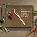 Victorinox Carbon Steel "Trend Colours Special Edition" 11 & 8cm Wavy/Straight Edge,Peeler,Tangerine, Swiss Made