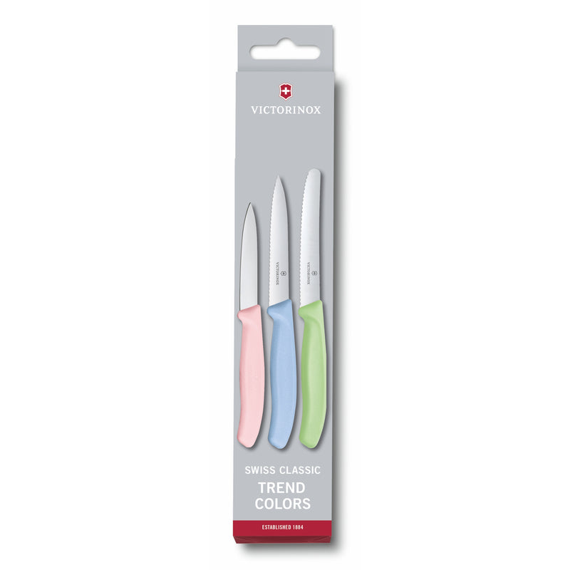 Victorinox Carbon Steel "Trend Colours Special Edition" 11/10cm Wavy Edge, 8cm Straight, Multicolour, Swiss Made
