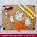 Victorinox Swiss Made Stainless Steel Swiss Classic Kitchen Knife (Set of 3) Serrated and Straight Edge Knives, Yellow