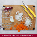 Victorinox Swiss Made Swiss Classic Kitchen Knife Set of 3-11/8 cm Wavy/Straight Edge,Universal Peeler,Yellow