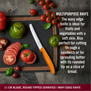 Victorinox Swiss Made Stainless Steel Swiss Classic Kitchen Knife (Set of 3) Serrated and Straight Edge Knives Orange