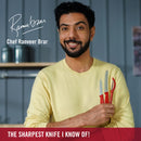 Victorinox Swiss Made Swiss Classic Kitchen Knife Set-11cm Wavy & 8 cm Straight Edge,Universal Peeler,Orange