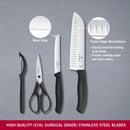 Victorinox Swiss Made Swiss Classic 4 Pc Set-Stainless Steel Cutting/Chopping/Peeling Knives, Black