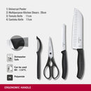 Victorinox Swiss Made Swiss Classic 4 Pc Set-Stainless Steel Cutting/Chopping/Peeling Knives, Black